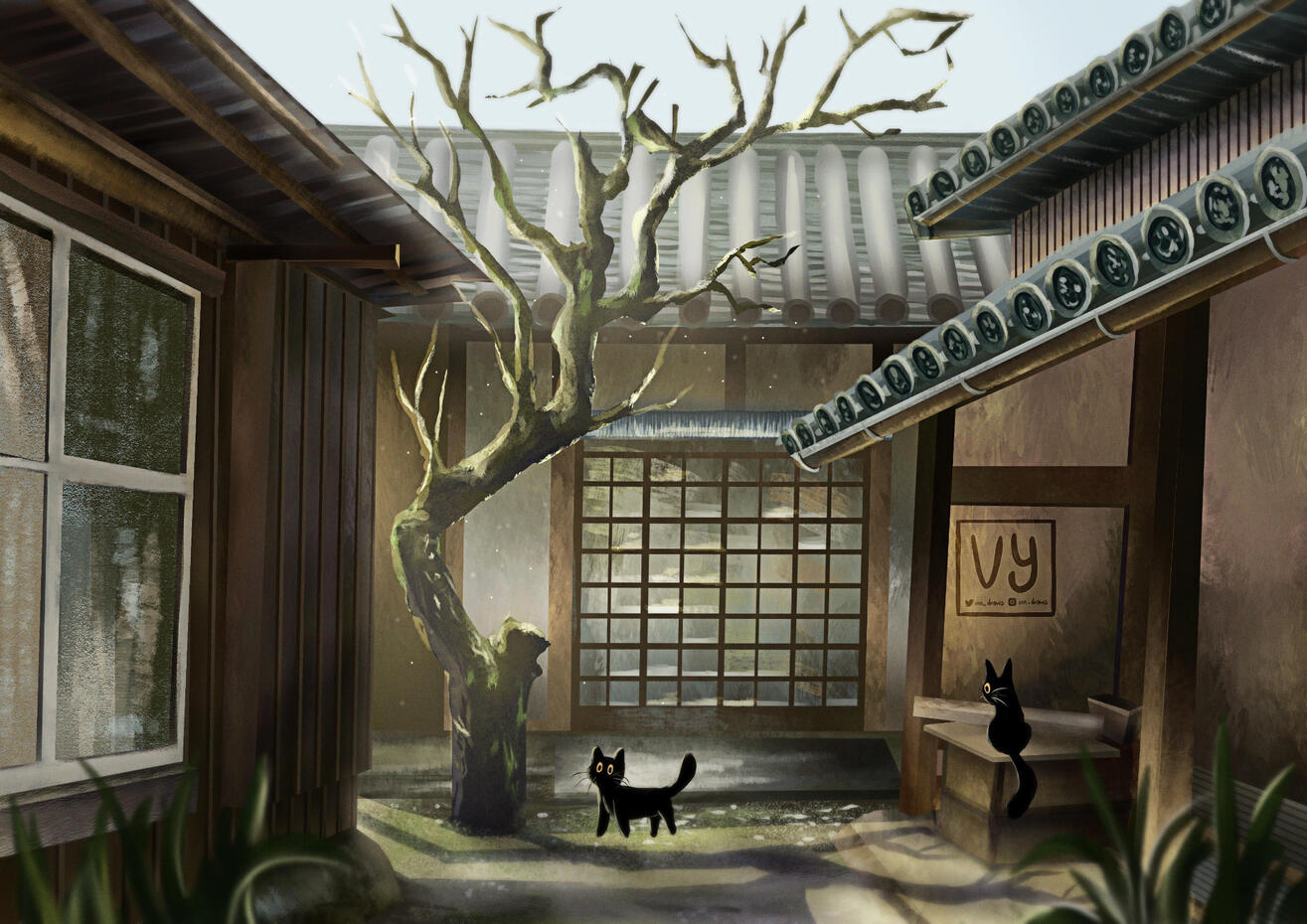 Japanese House Courtyard